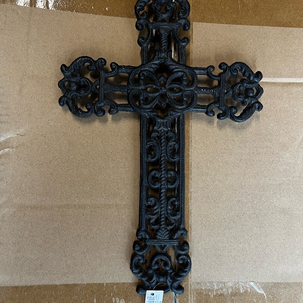Decorative Black Iron Wall Cross